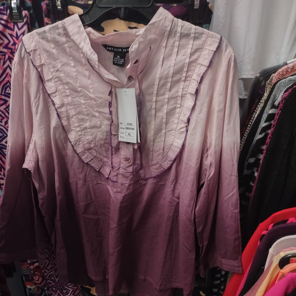 Pink Ombre Blouse from Antillia Femme - Size XL - RUNS SMALL